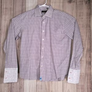 Takumi Japan Size Large Shirt Long Sleeve Button Up French Cuff Multi Color Mens